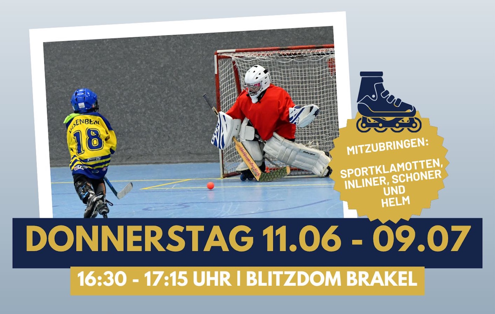 Inlineskaterhockey-Kurs bei den Brakeler Blitzen