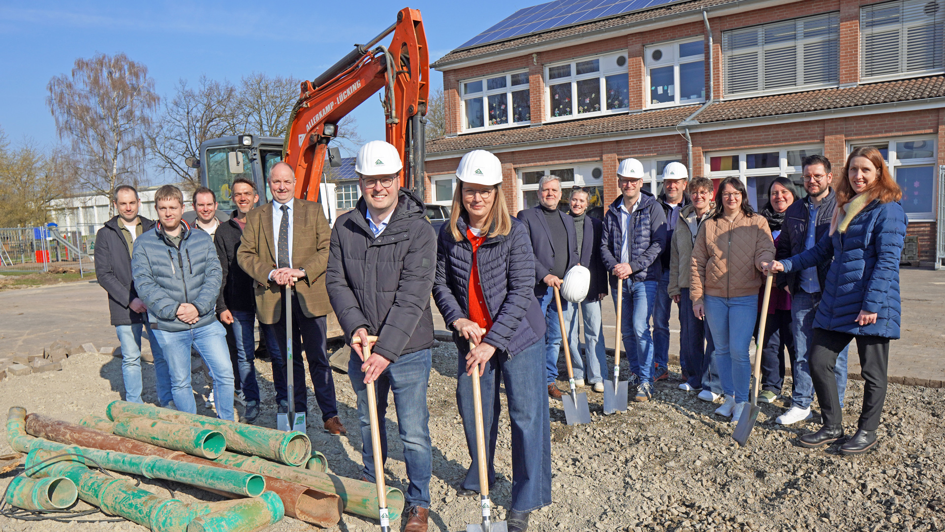 Erweiterungsbau der OGS an der Gemeinschaftsgrundschule Brakel gestartet